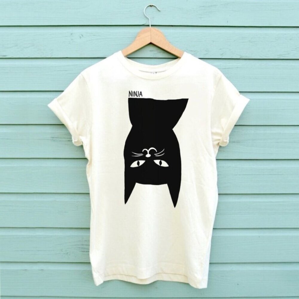 Ninja Cat Has Landed, This Super Soft Mens Cat T-shirt